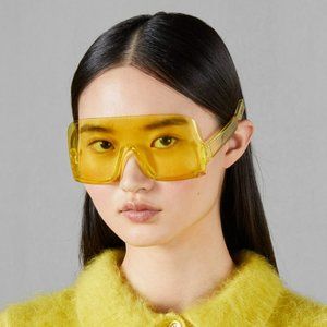 Gucci GG1631S 009 Sunglasses Yellow Shield Unisex  GG 1631S